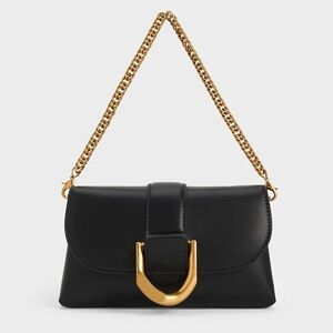 Charles & Keith Gabine Crossbody Bag - Black